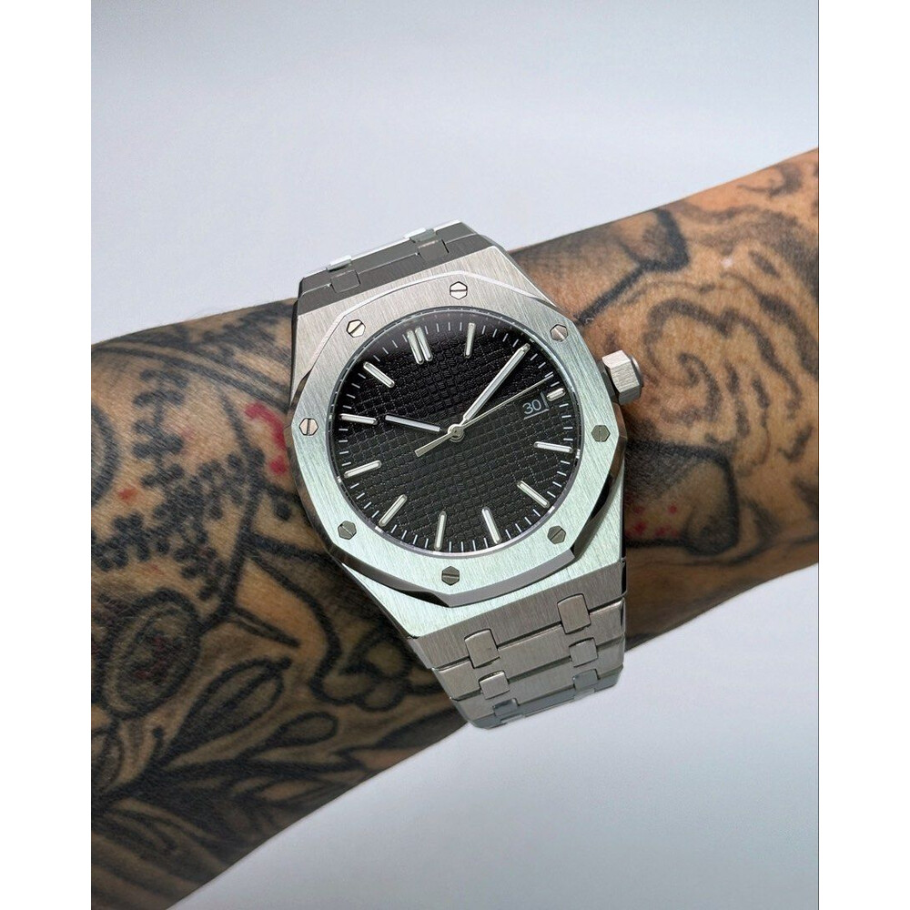 Custom Seiko Mod • Black No Logo AP Royal Oak • 42mm